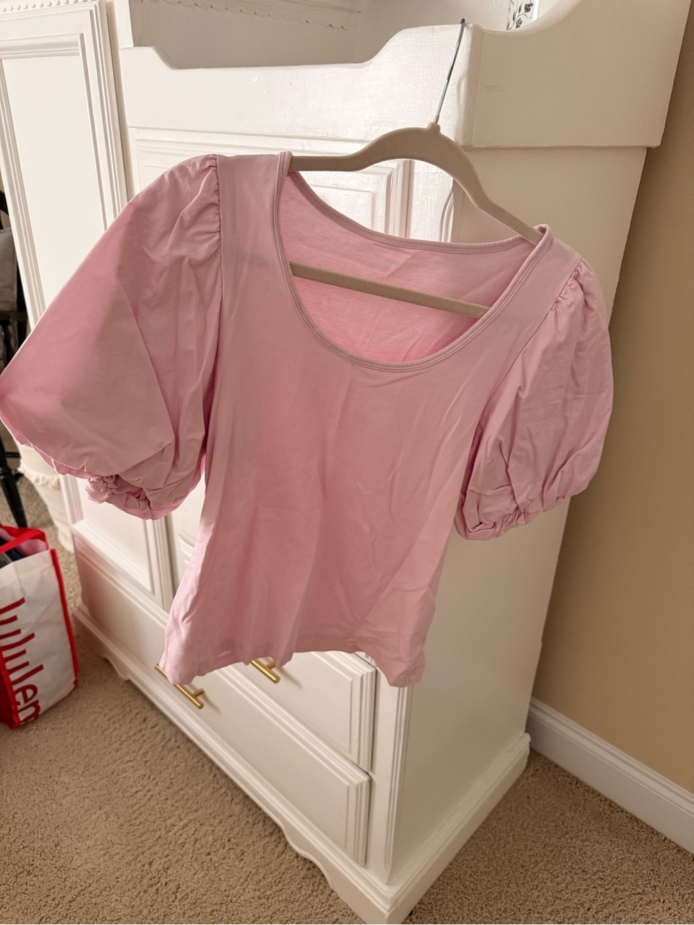 Old Navy Pink Puff Sleeve Top